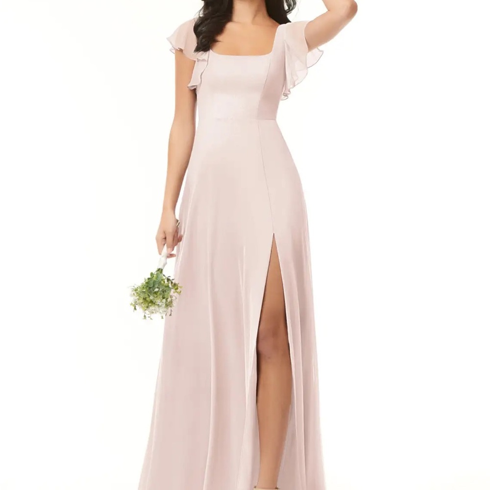 Azazie Bondi - Rose Petal - Chiffon - A8